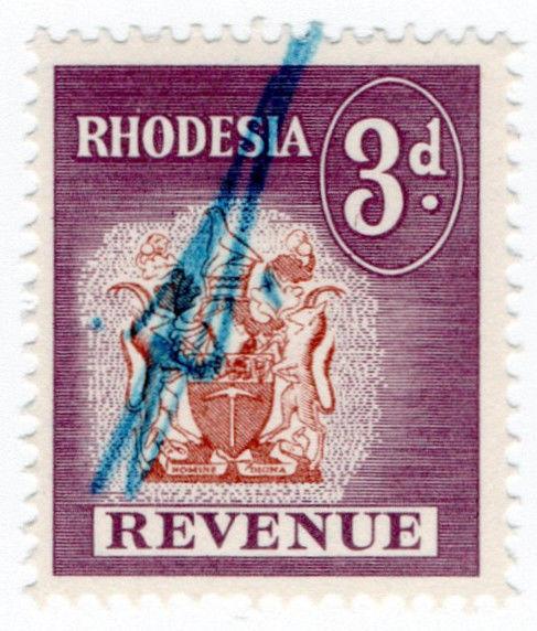 (I.B) Rhodesia Revenue: Duty Stamp 3d