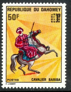 BENIN 1976 50fr on 1fr BARIBA WARRIORS Surcharge Issue Sc 350 MNH