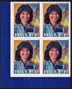 SC#5283 (50¢) Sally Ride Plate Block: LL #P11111 (2018) SA