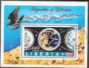 Liberia #C196 Souvenir Sheet. Apollo XVII.  Space.