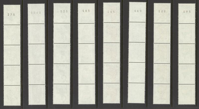 Germany Sc# 1515A-1540A MNH Strips/5 w/control # 1987-1996 Historic Objects