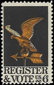 U.S. Scott # 1344  1968 6c gold & blk Litho& Eagle
Weathervane ; TAGGED mint-...