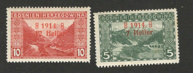 BOSNIA - AUSTRIA - MH SET - OVERPRINT - 1914. (47)