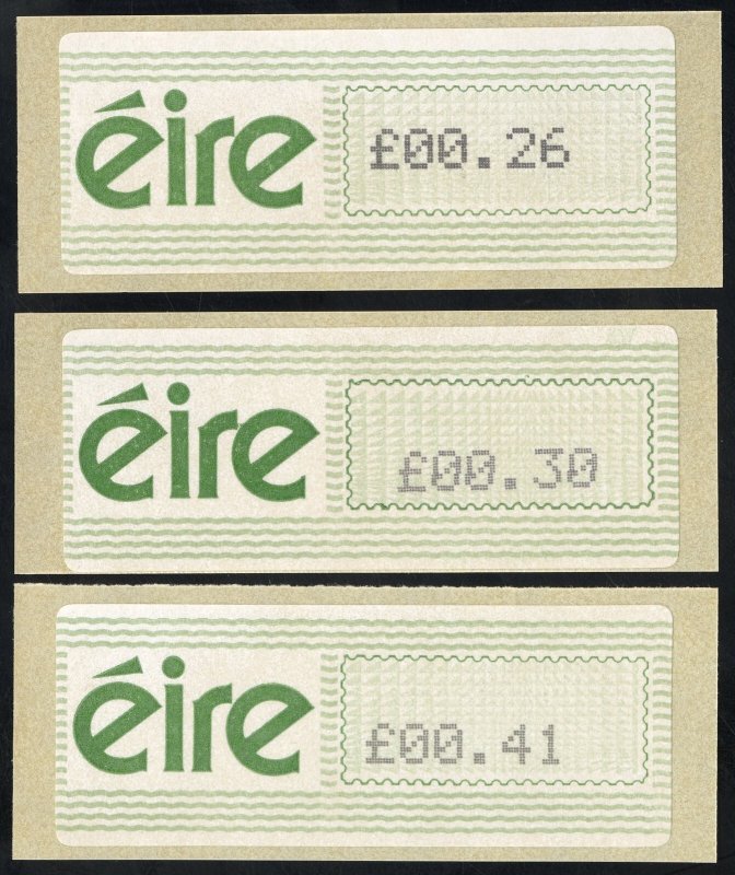 Ireland Stamps Lot Of 3 Meter Mail