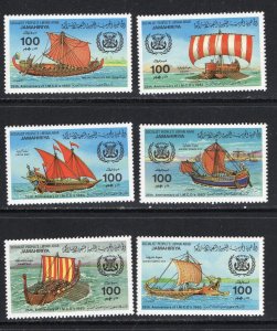 Thematic stamps LIBYA 1983 MARITIME ORG.1303/8 6v mint