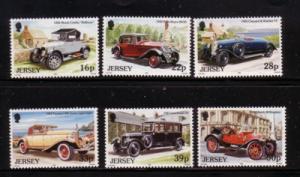 Jersey  Sc 604-9 1992 Classic Cars stamps mint NH