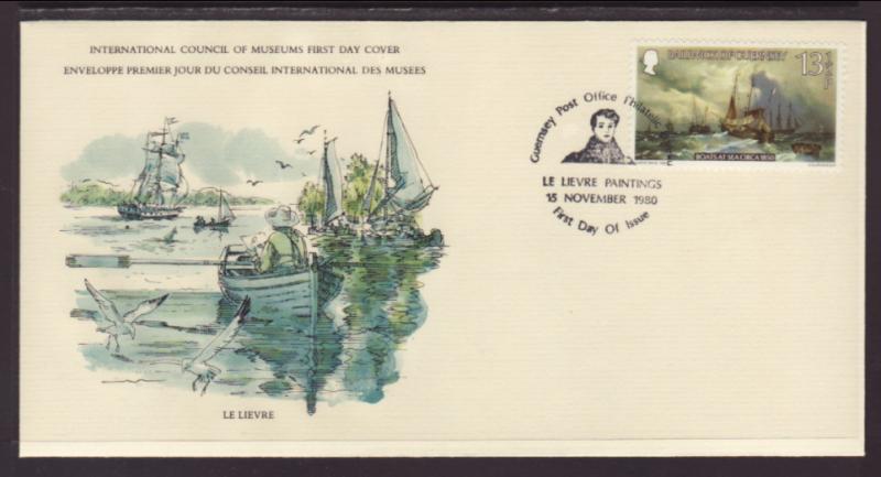 Guernsey Painting 1980 U/A FDC BIN