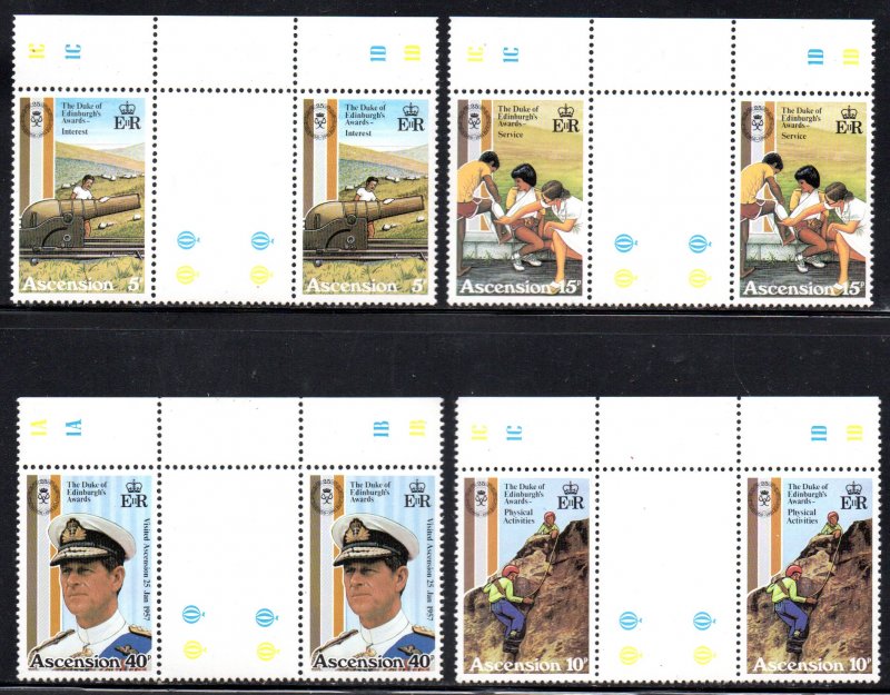 ASCENSION 297-300 MNH GUTTER PAIRS SCV $10.00 BIN $5.00 ROYAL AWARDS