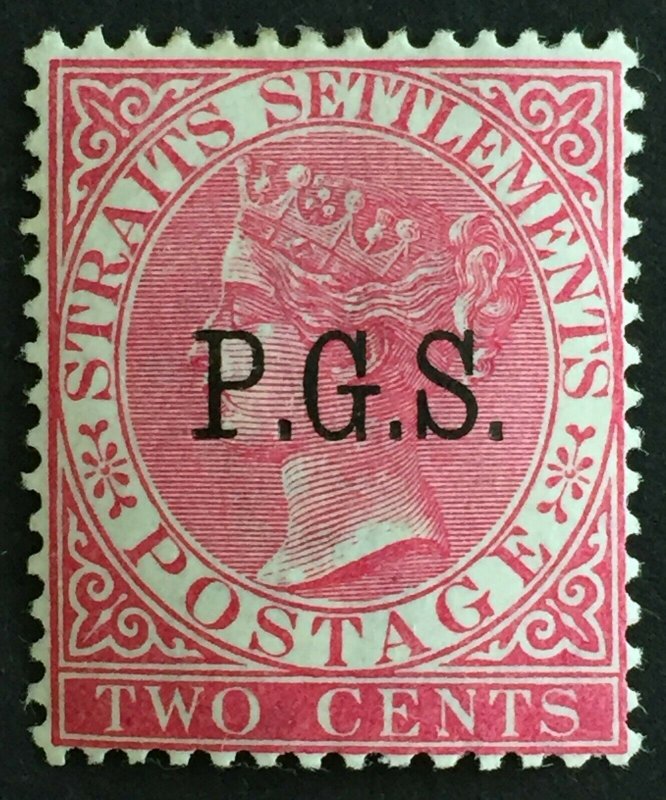 Malaya Perak 1889 PGS opt Straits Settlements QV 2c MLH SG#O1 M2305