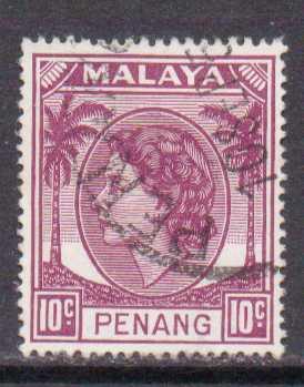 Malaya-Penang   #35  used  (1954)  