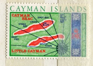 CAYMAN ISLANDS; 1969 early QEII Pictorial issue fine Mint hinged 5c. value