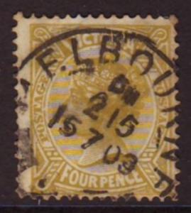 Victoria 1901 Sc#223, SG#390 4d Olive Queen Victoria USED