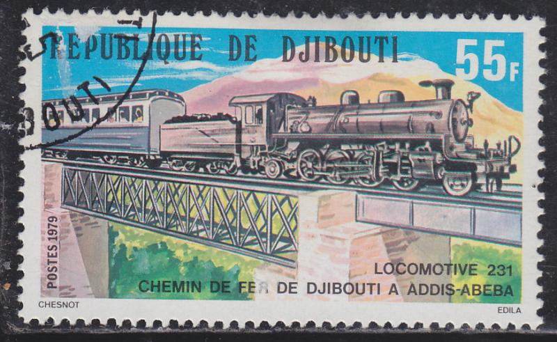 Djibouti 486 Train Over Bridge 1979