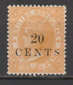 BRITISH HONDURAS 1888 QV SMALL NUMERAL 20C