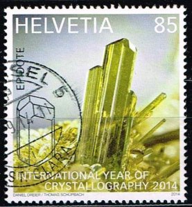 Switzerland 2014,Sc.#1510 used International Year of Crystallography