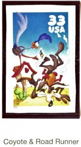 SCOTT #3391-a COYOTE & ROAD RUNNER  (OG/MNH) MOUNTED