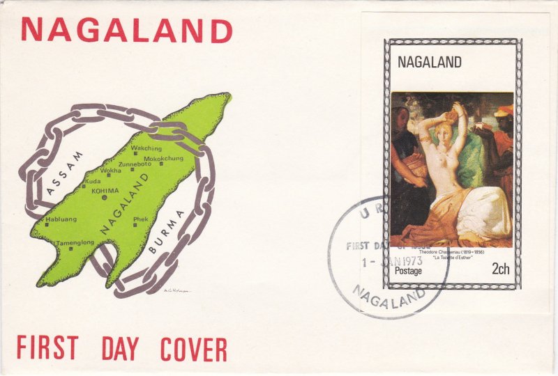 Nagaland - Painting Souvenir Shet on a Cacheted First Day Cover