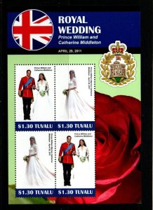 TUVALU SGMS1420 2011 ROYAL WEDDING MNH