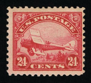 OUTSTANDING GENUINE SCOTT #C6 F-VF MINT OG H AIR POST VIVID CARMINE COLOR