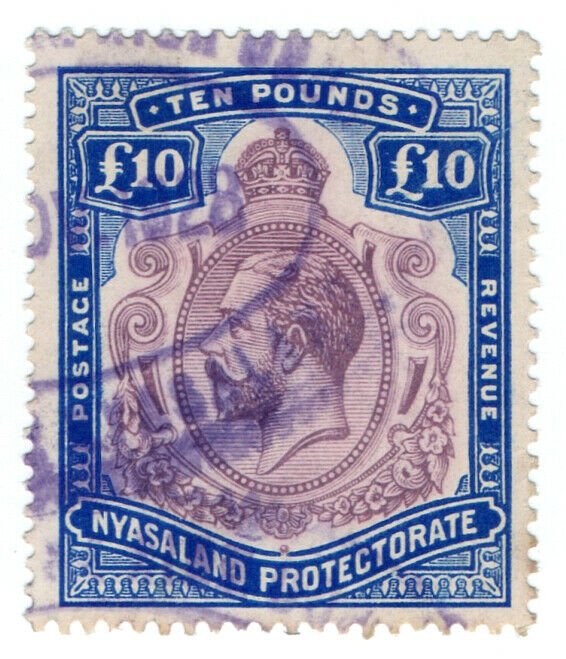 (I.B) Nyasaland Revenue : Duty Stamp £10