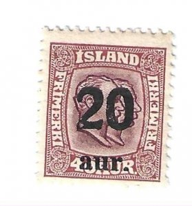 Iceland, Scott # 135 Mint, CV $15.00
