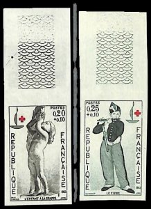 France 1963, Red Cross 2v, imperforated, MNH