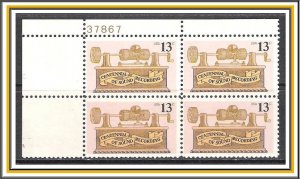 US Plate Block #1705 Sound Recording MNH