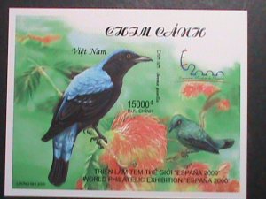 ​VIETNAM 2000 SC#3002 ESPANA'2000 INTEL. STAMP SHOW- RARE IMPERF MNH S/S-VF