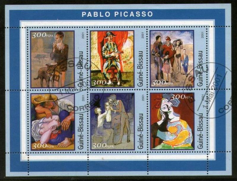 Guine Bissau 2001 Pablo Picasso Painting Art M/s Sheetlet Cancelled