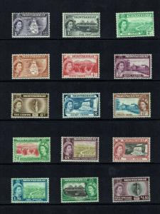 Montserrat: 1953 Queen Elizabeth II definitive, original 'presidency' set, Mint 