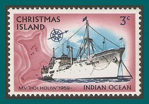 Christmas Island 1972 Ships 2, 3c MNH #41,SG39