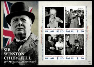 Palau 2015 - Winston Churchill - Sheet of 4 IMPERF Stamps - Scott #1287 - MNH