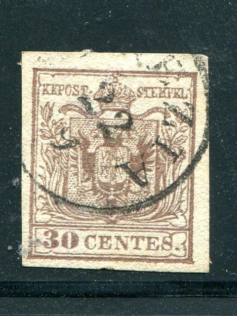 Austria Lombardy #5a ribbed paper VF