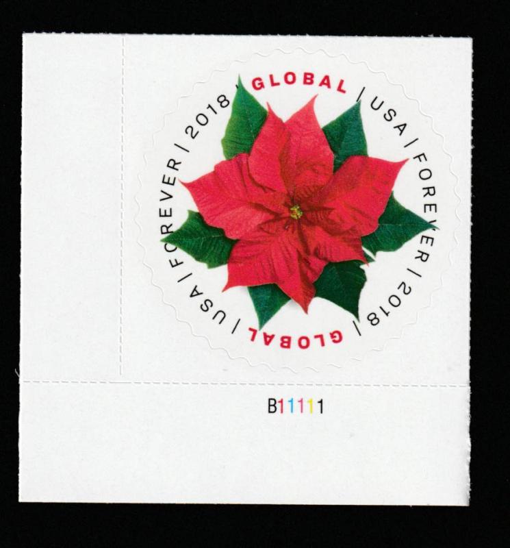 SC# 5311 - ($1.15) - Global International: Poinsettia, MNH plate # single