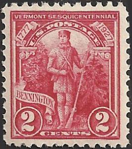 # 643 Mint Never Hinged Carmine Rose Vermont Sesquicenten...