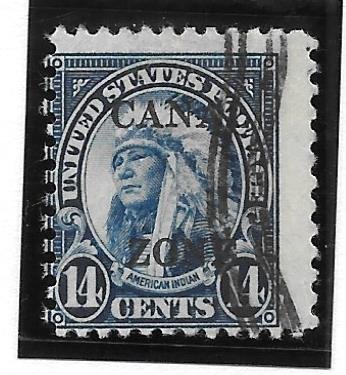 Canal Zone Scott #116 Used 14c Perf 11X10 1/2 O/P 2018 CV $3.50