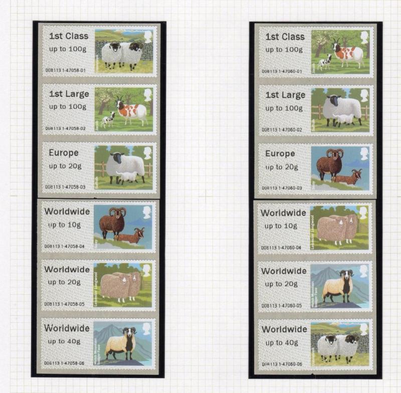 SPECIALISED COLLECTION OF POST & GO LABELS ON THREE PAGES