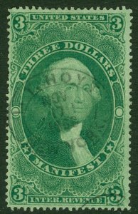 EDW1949SELL : USA 1862 Scott #R86c Beautiful stamp with deep color. Catalog $55.