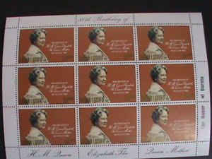 SAMOA ISLAND ISSIFO-1980 QUEEN MOTHER-ELIZABETH 80TH BIRTHDAY-MNH SHEET VF