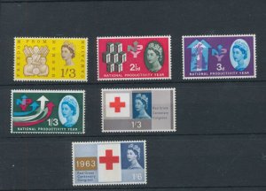 GB 1962/63 NPY FFH Red Cross Phosphor MNH ZK1758