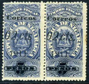 Nicaragua 1911 Fiscal Issues 02¢/5P Dull Blue Variety Mint P325 ⭐⭐⭐⭐⭐