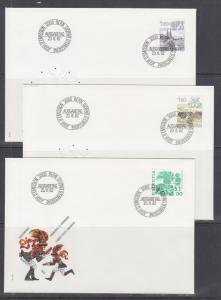 Switzerland Mi 1214/1241, 1982 issues, 6 complete sets of singles on 18 FDCs