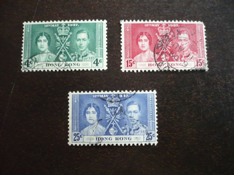 Stamps - Hong Kong - Scott# 151-153 - Used Set of 3 Stamps