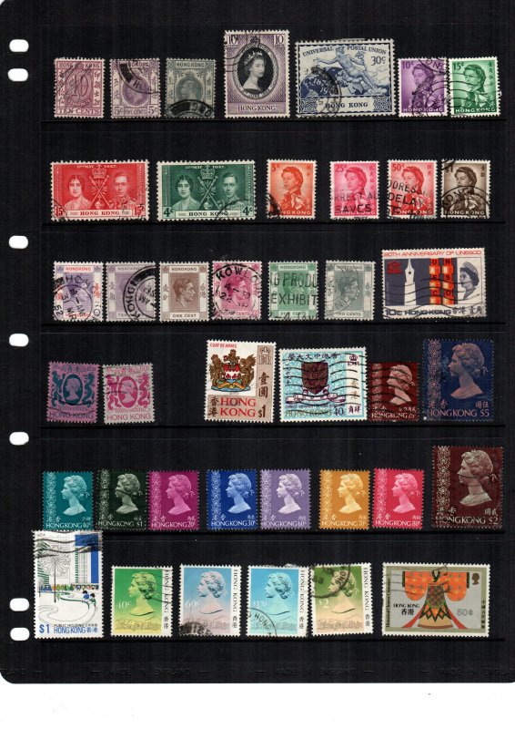 Hong Kong  40  diff used and mint cat $ 65.00  lot collection