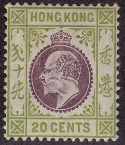 HONG KONG MH Scott # 98 King Edward VII (1 Stamp)