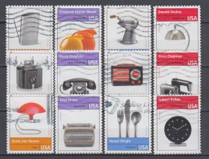 (G) USA #4546 Industrial Design Full set of 12 Used (out of paper & gum)