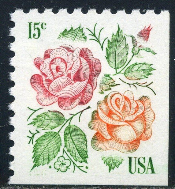 1737 13c Roses, Booklet Pane Single, Mint NH OG  VF