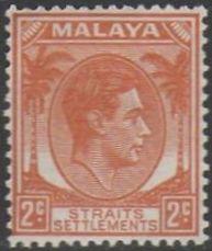 Malaya - Straits Settlements 1941 2c orange MH