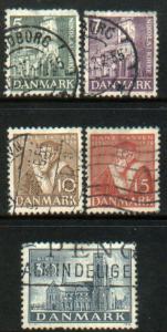 Denmark 252-256 400th Anniv. Church Reformation. Used. (379)