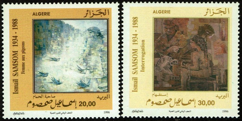 Algeria #1085-86  MNH - Paintings by Ismail Samsom (1996)